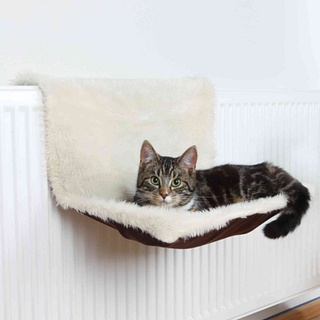 Kat in pluche beige Radiator Hangmat
