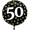 Folieballon 50 'Happy Birthday' Glossy Black - 46 cm