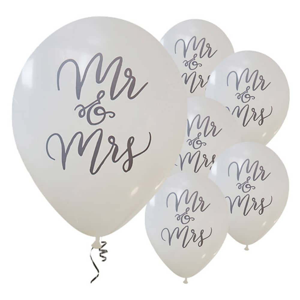 Ballonnen - Mr & Mrs - 10 stuks