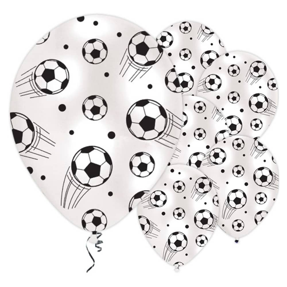 Ballonnen Voetbal - 6 stuks