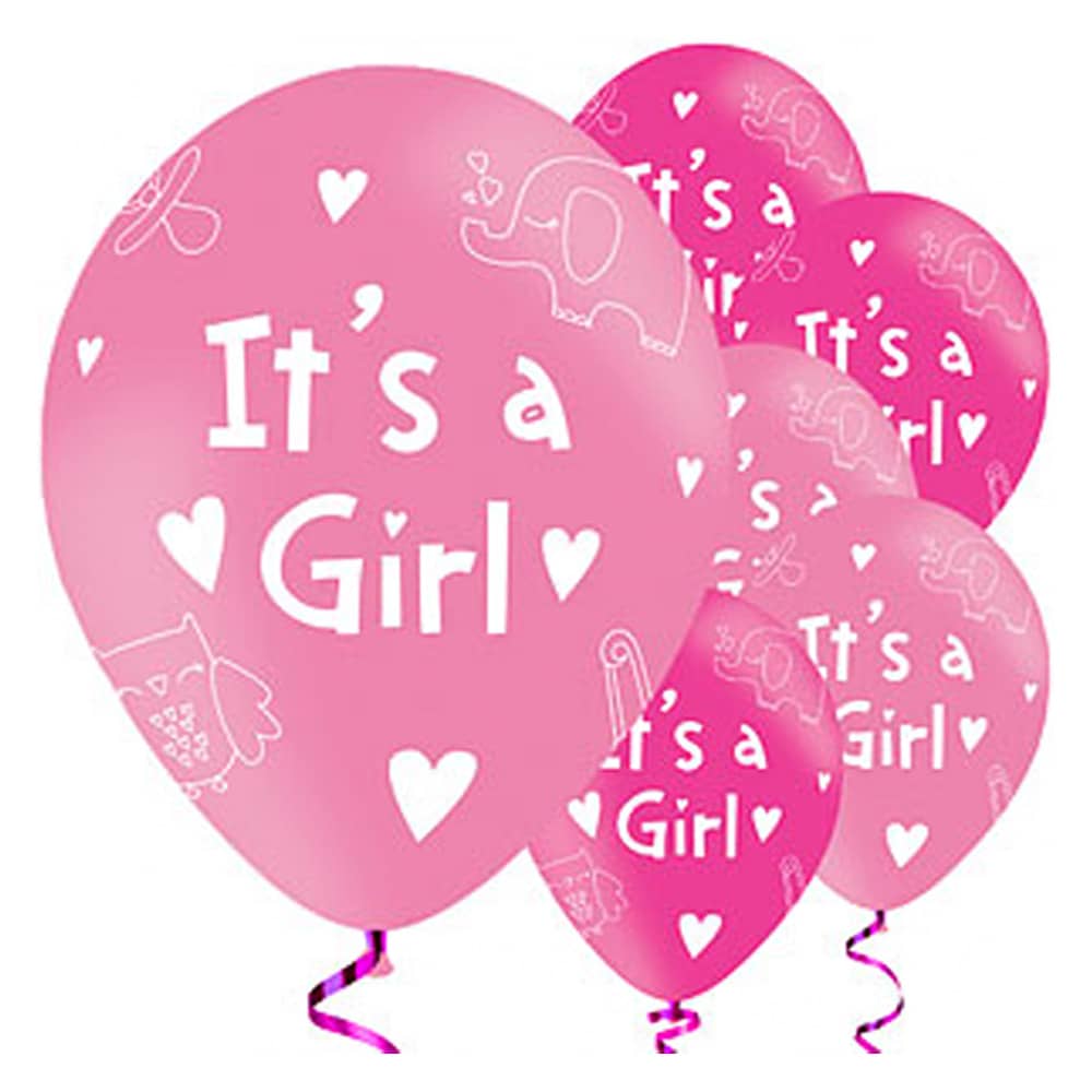 Ballonnen ‘It’s a Girl’ - 6 stuks