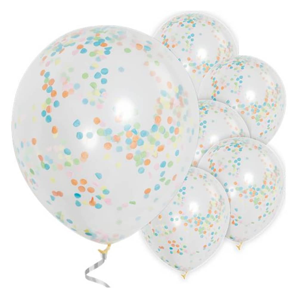 Ballonnen Confetti Multicolor - 6 stuks