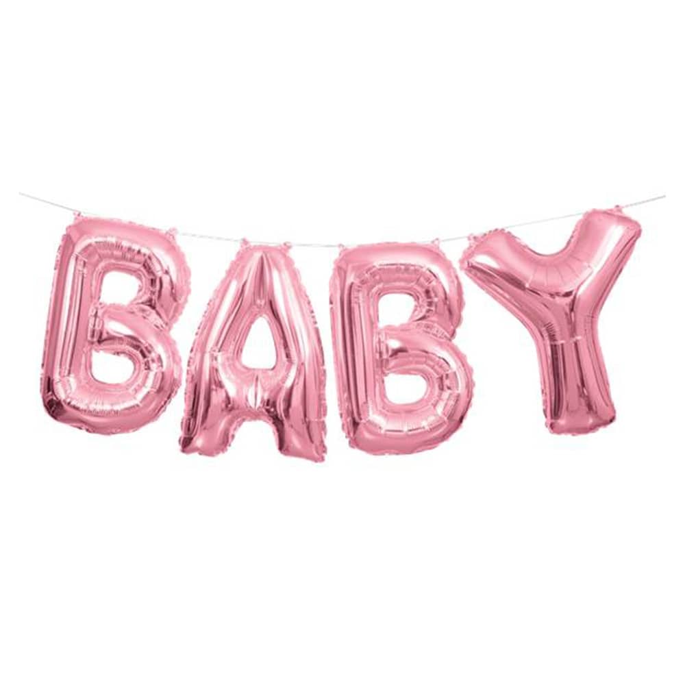 Folieballon ‘Baby’ - Roze