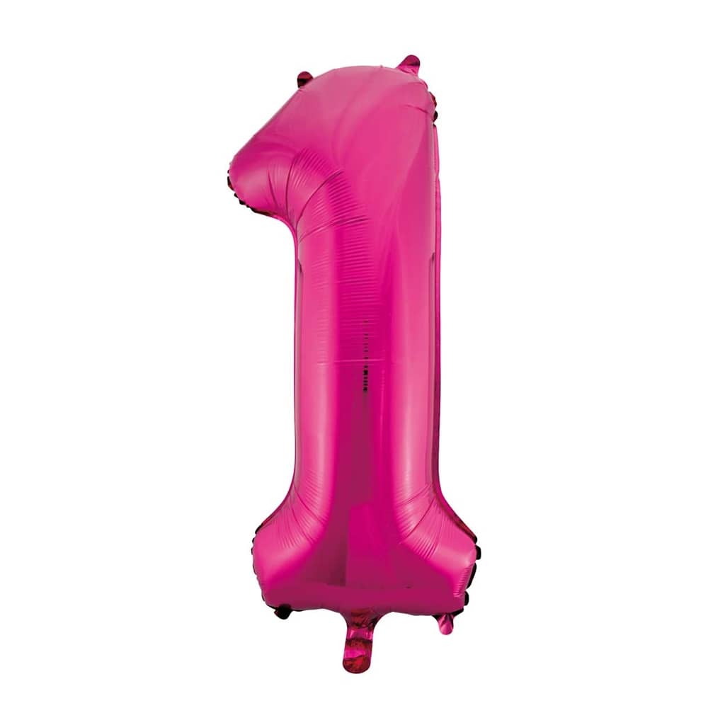 Foliecijfers 1 - Roze 100 cm