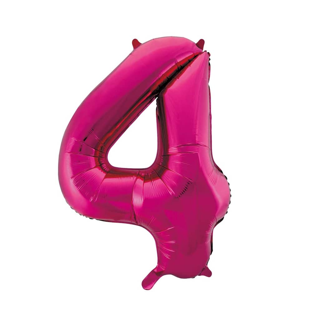 Foliecijfers 4 - Roze 100 cm