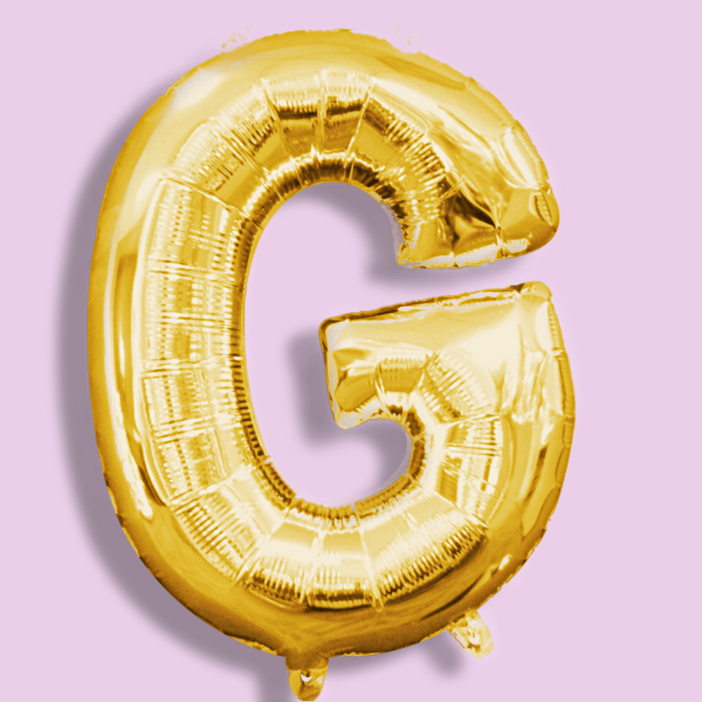 Gouden cijfer G ballon