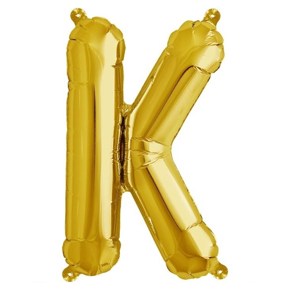 Folieballon ‘K’ Goud - 33 Centimeter