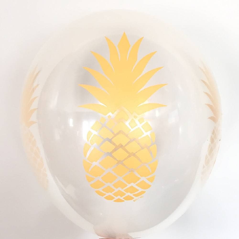 Transparante ballon bedrukt met ananassen