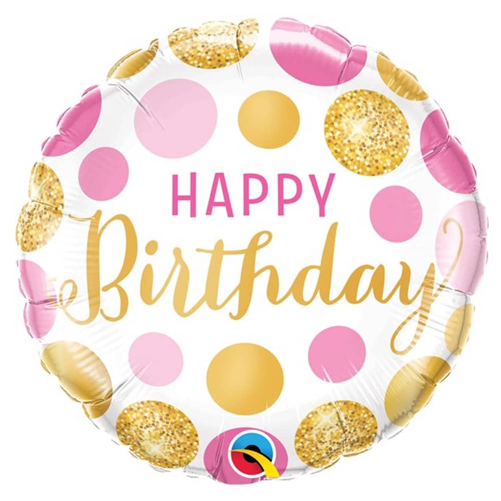 Folieballon ‘Happy Birthday’ Roze Goud - 46 centimeter