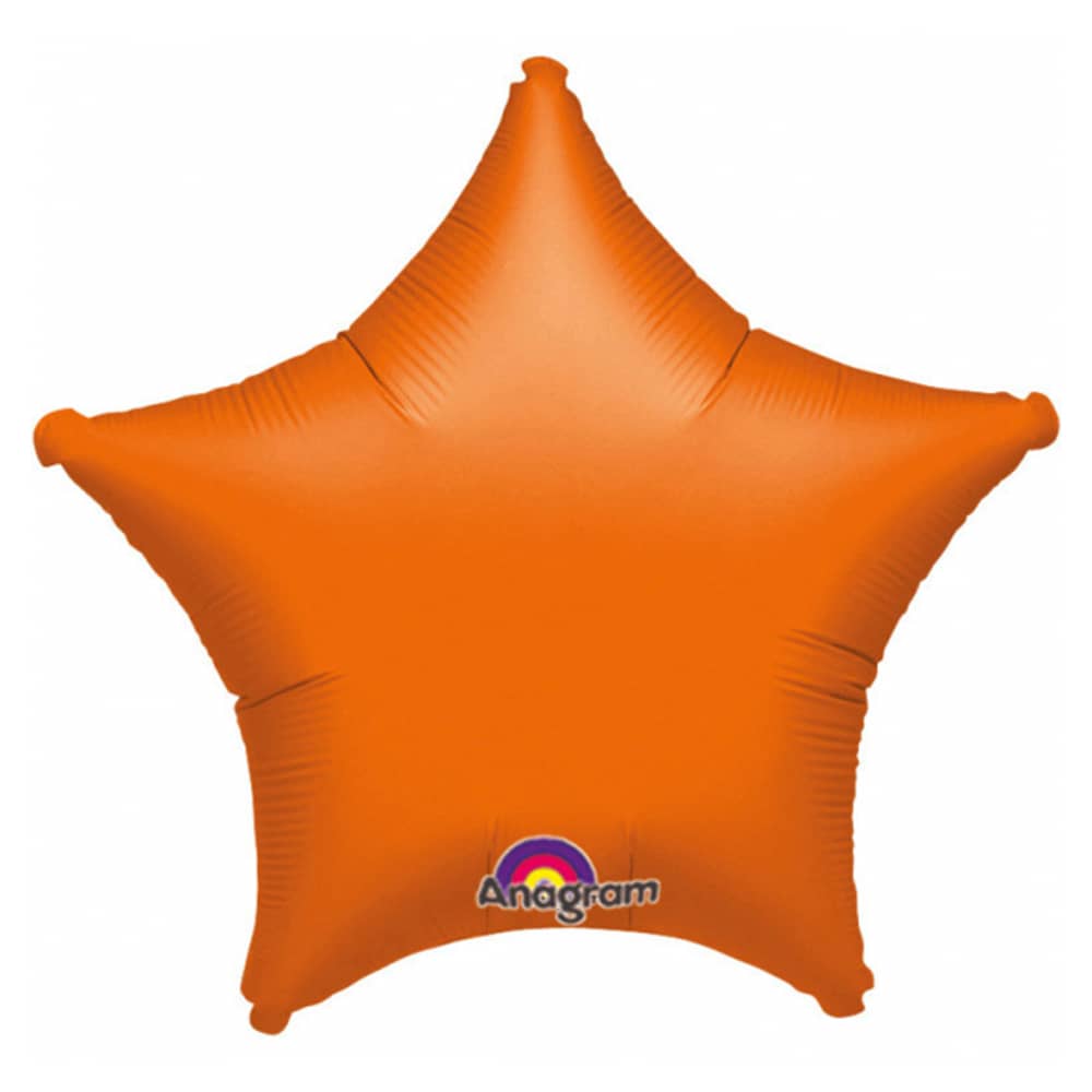 Folieballon Ster Metallic Oranje - 48 Cm