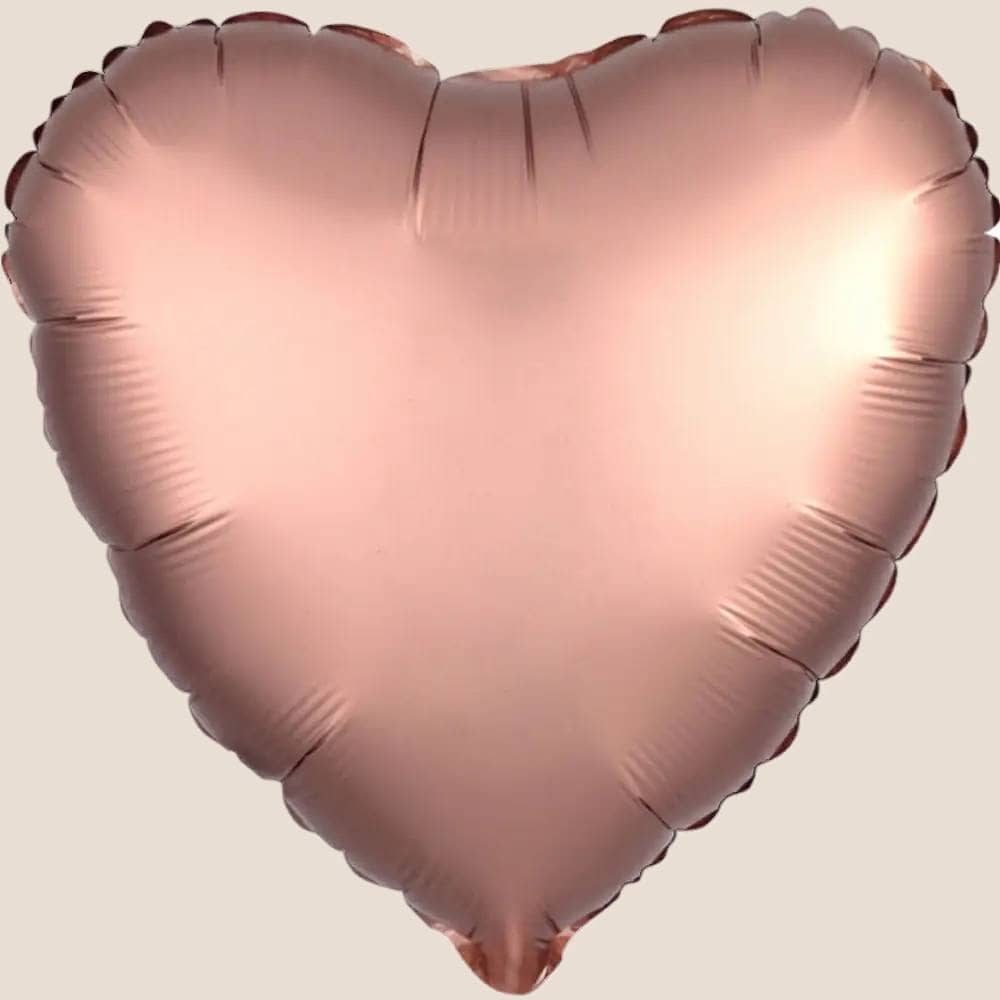 Rosé gouden hartvormige folie ballon