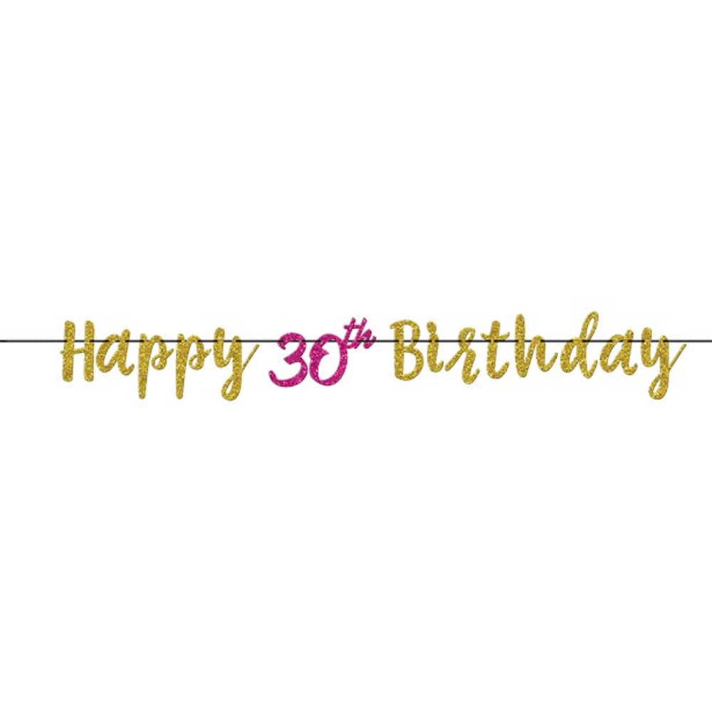 Letter Banner ‘Happy 30th Birthday’ - 3.65 Meter