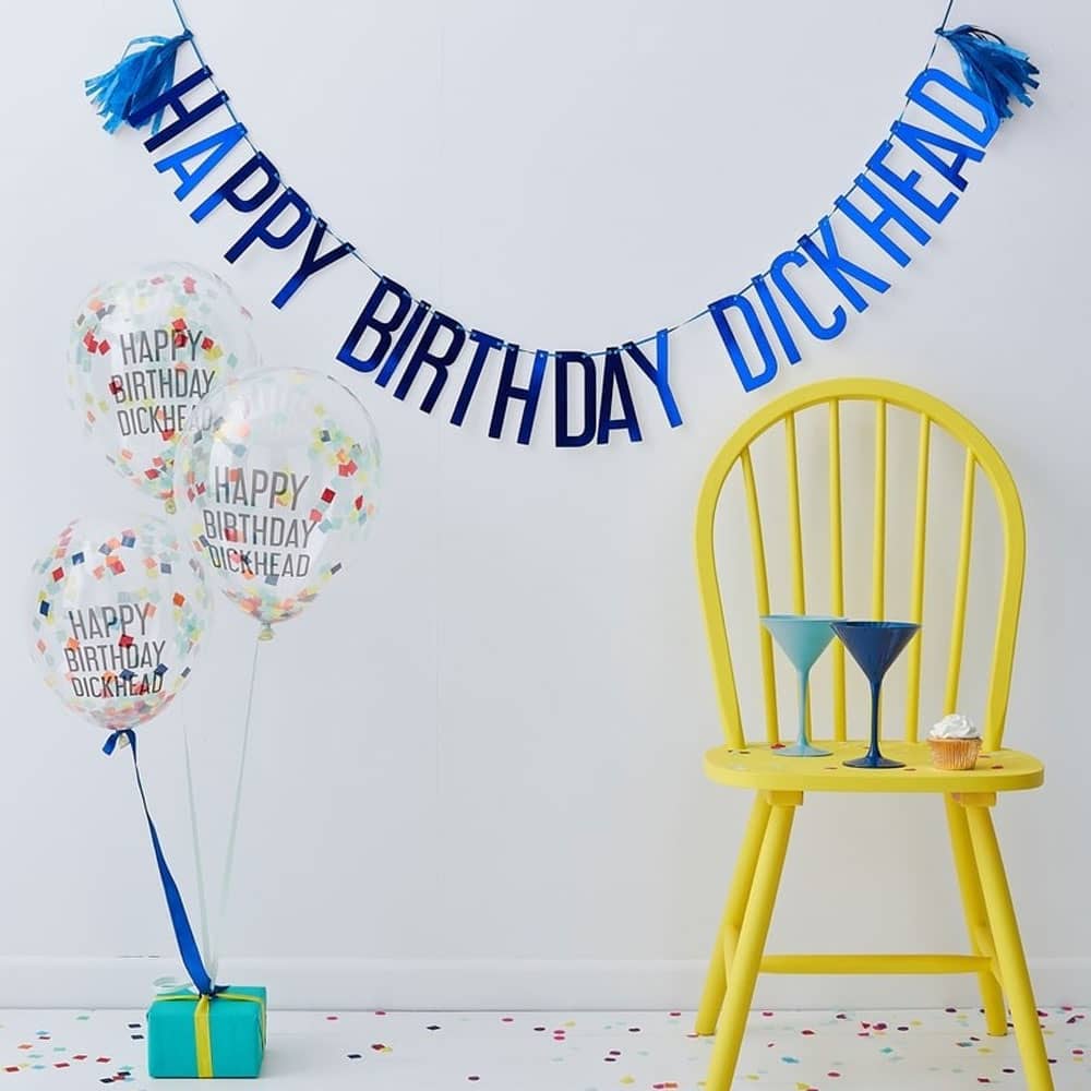 Kit ‘Happy Birthday Dickhead’ - Blauw