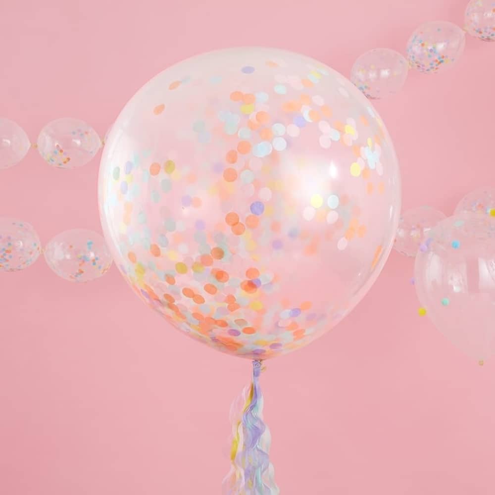 Ballon Confetti Pastel XL - 3 stuks -sfeer