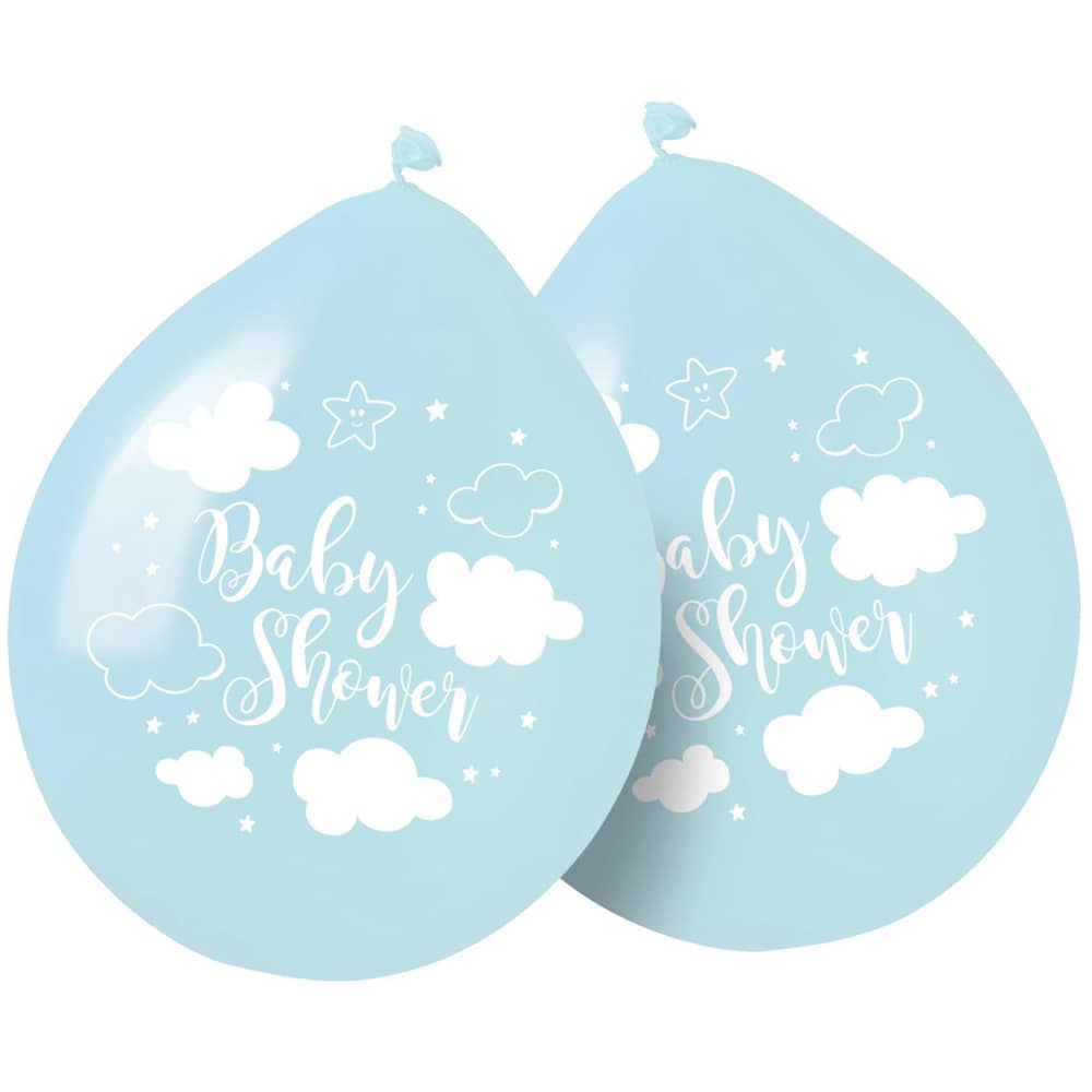 Ballonnen Babyshower Wolk Blauw - 8 stuks