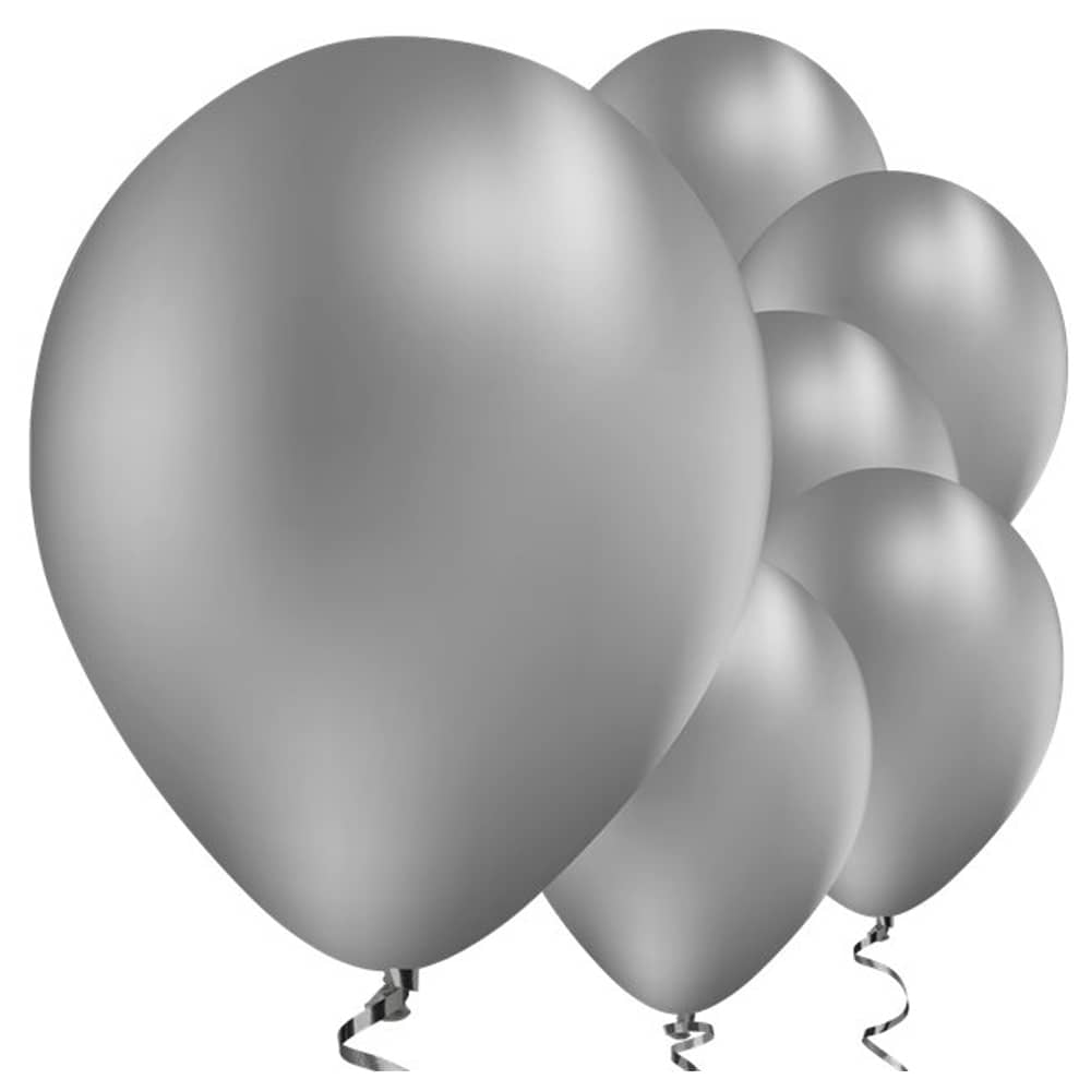 Ballonnen Chrome Zilver - 5 stuks