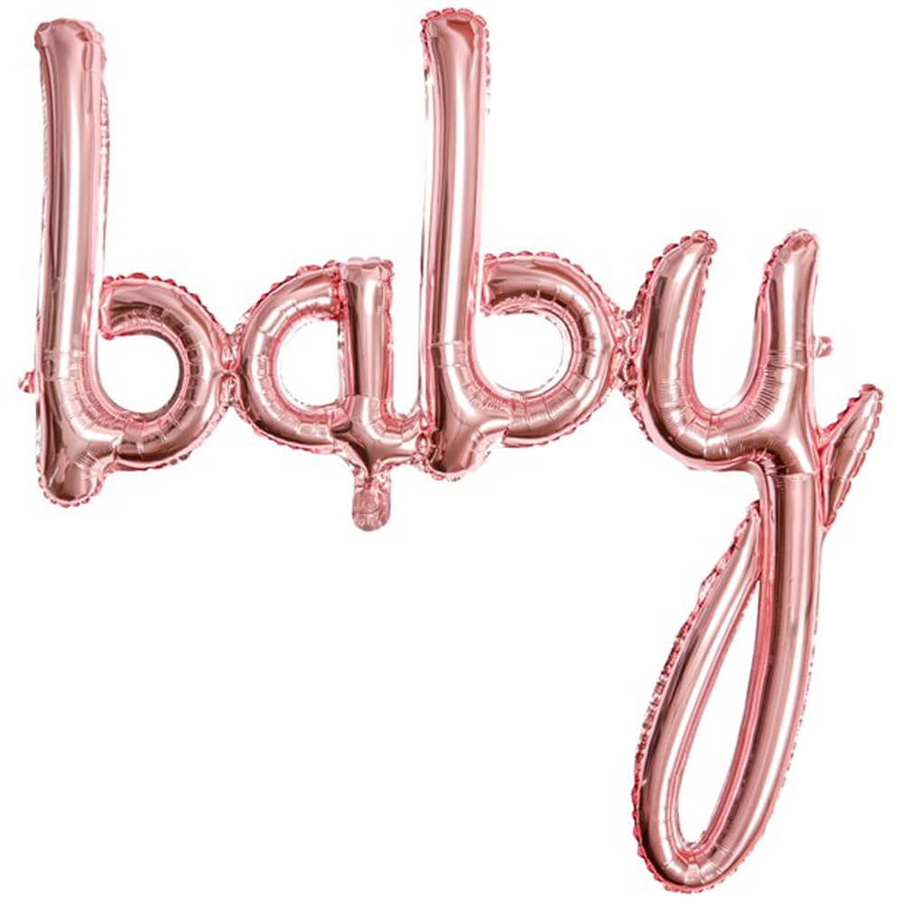 Folieballon 'Baby' Rose Goud - 75 cm