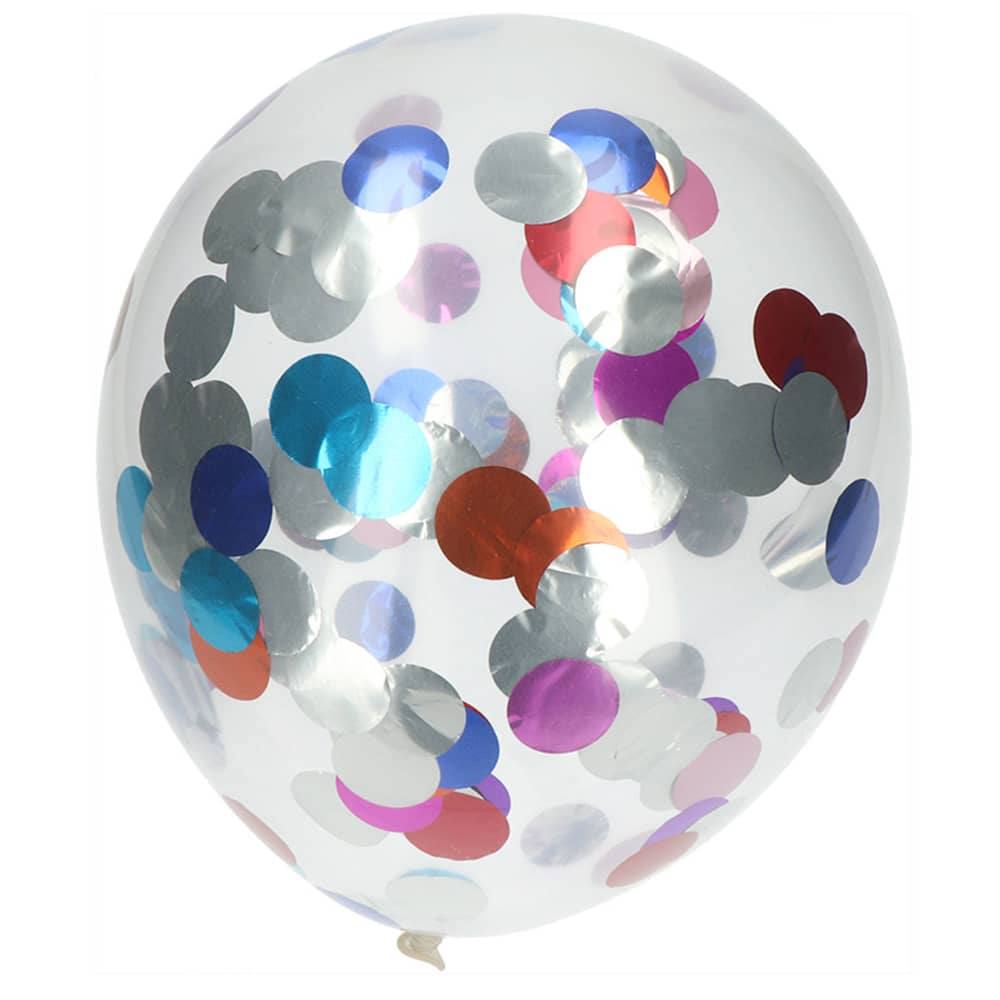 Confetti ballonnen Multicolor - 4 stuks