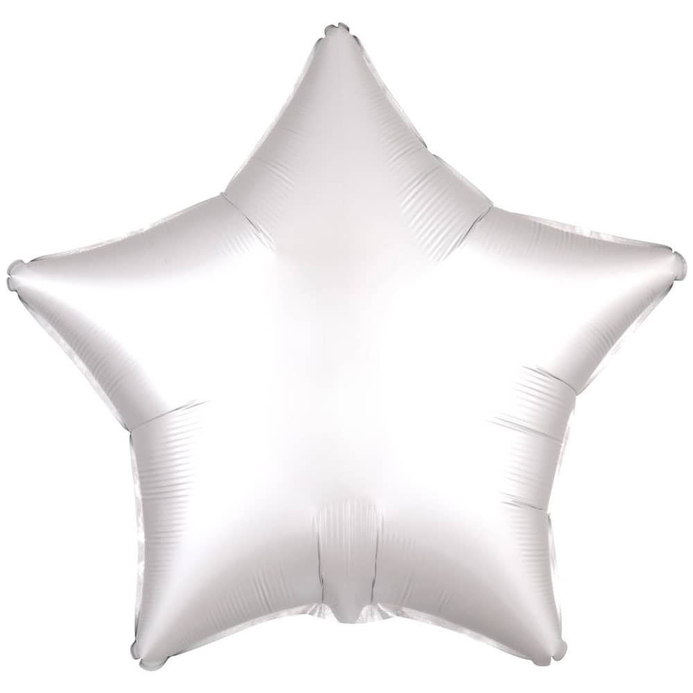 Folieballon Ster Wit Matte - 48 Centimeter