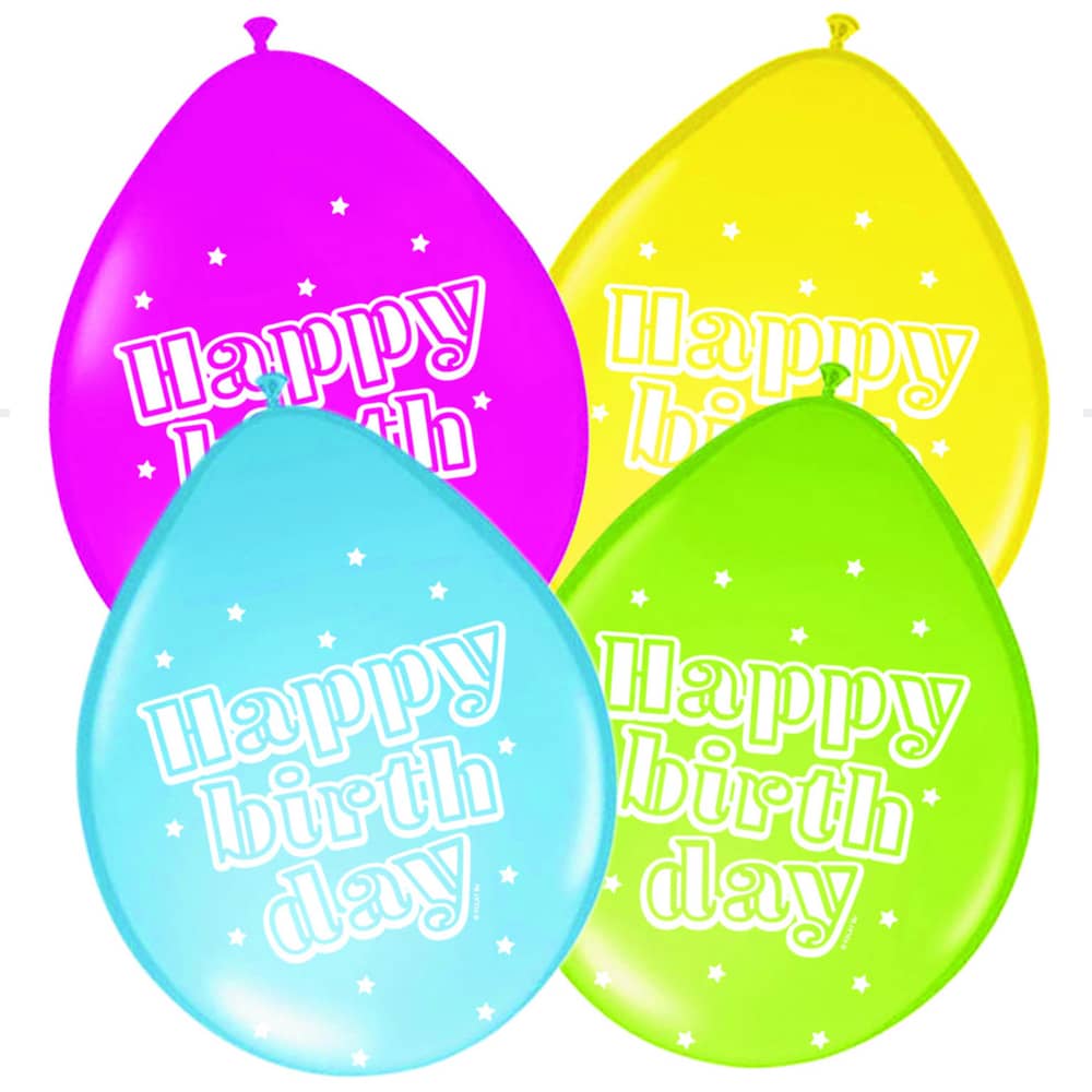 Ballonnen Happy Birthday Multicolor - 8 stuks