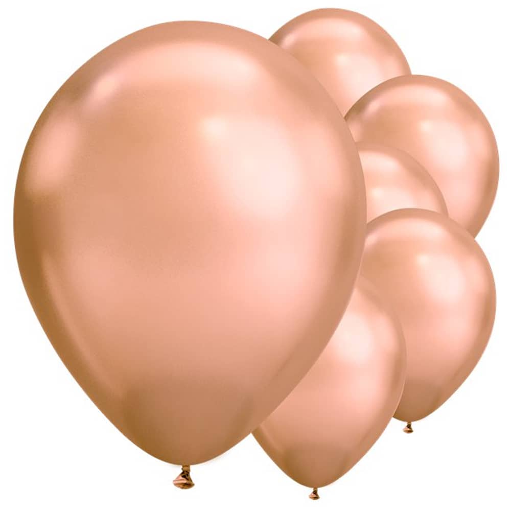 Ballonnen Chrome Rose Goud - 5 stuks
