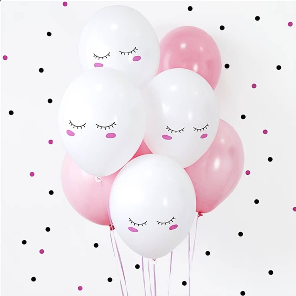 Ballonnen Cute Face - 6 stuks