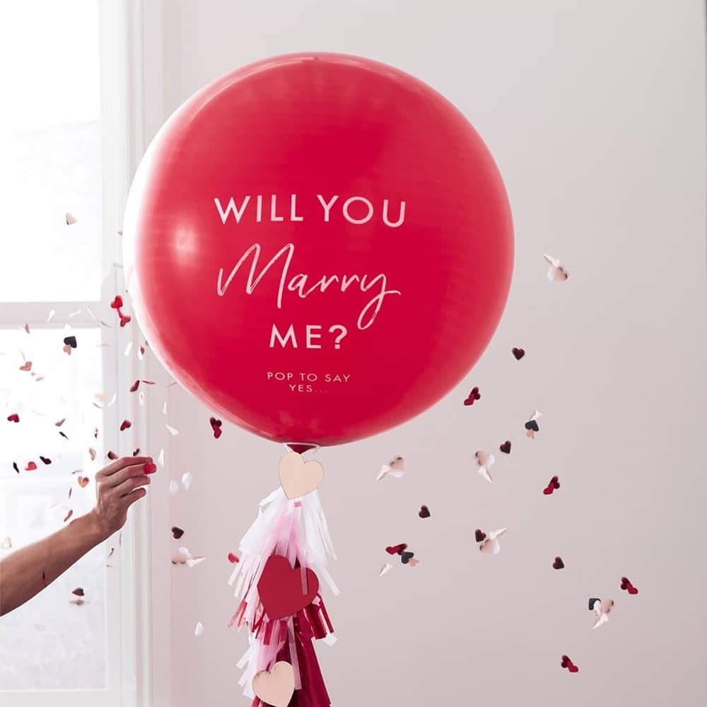 Reuze ballon Will You Marry Me? - 91 centimeter