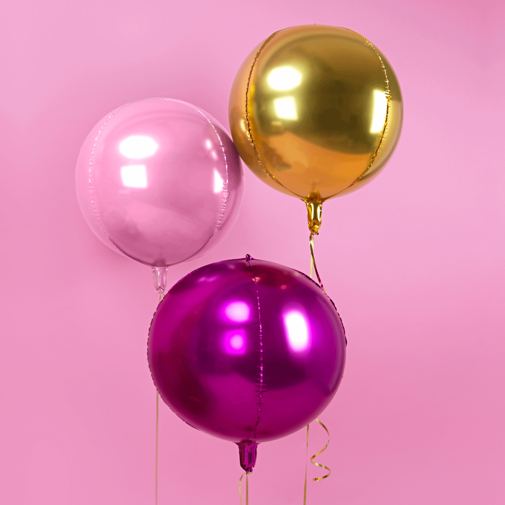 roze, fuschia en gouden ballon