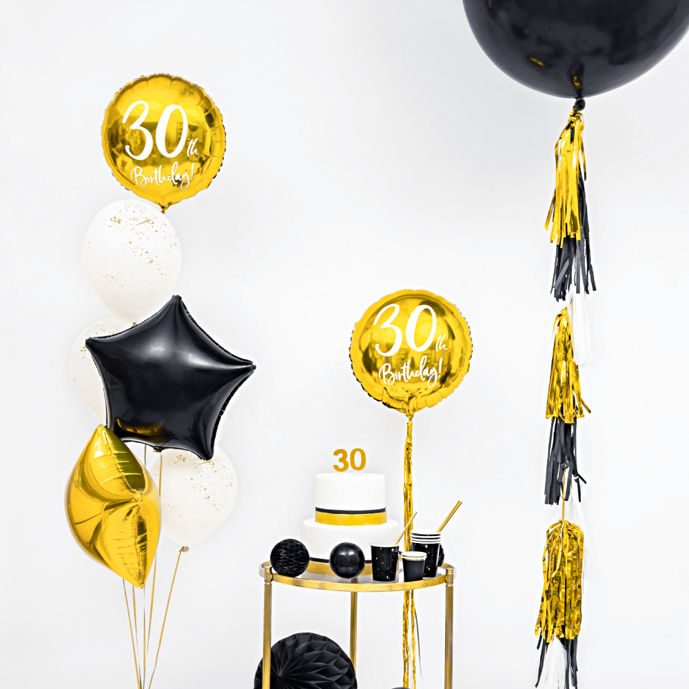 zwart en gouden versiering 30ste verjaardag