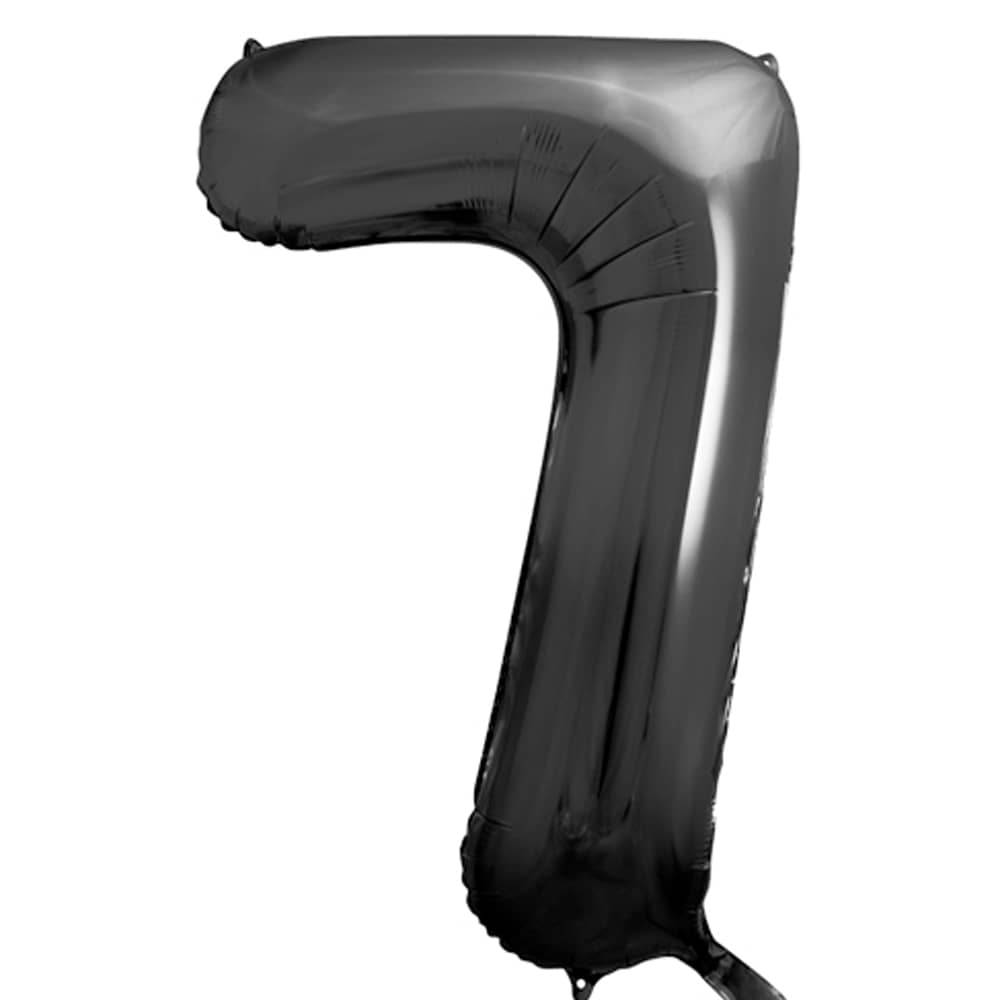 Folieballon Cijfer 7 (86 cm) - Zwart