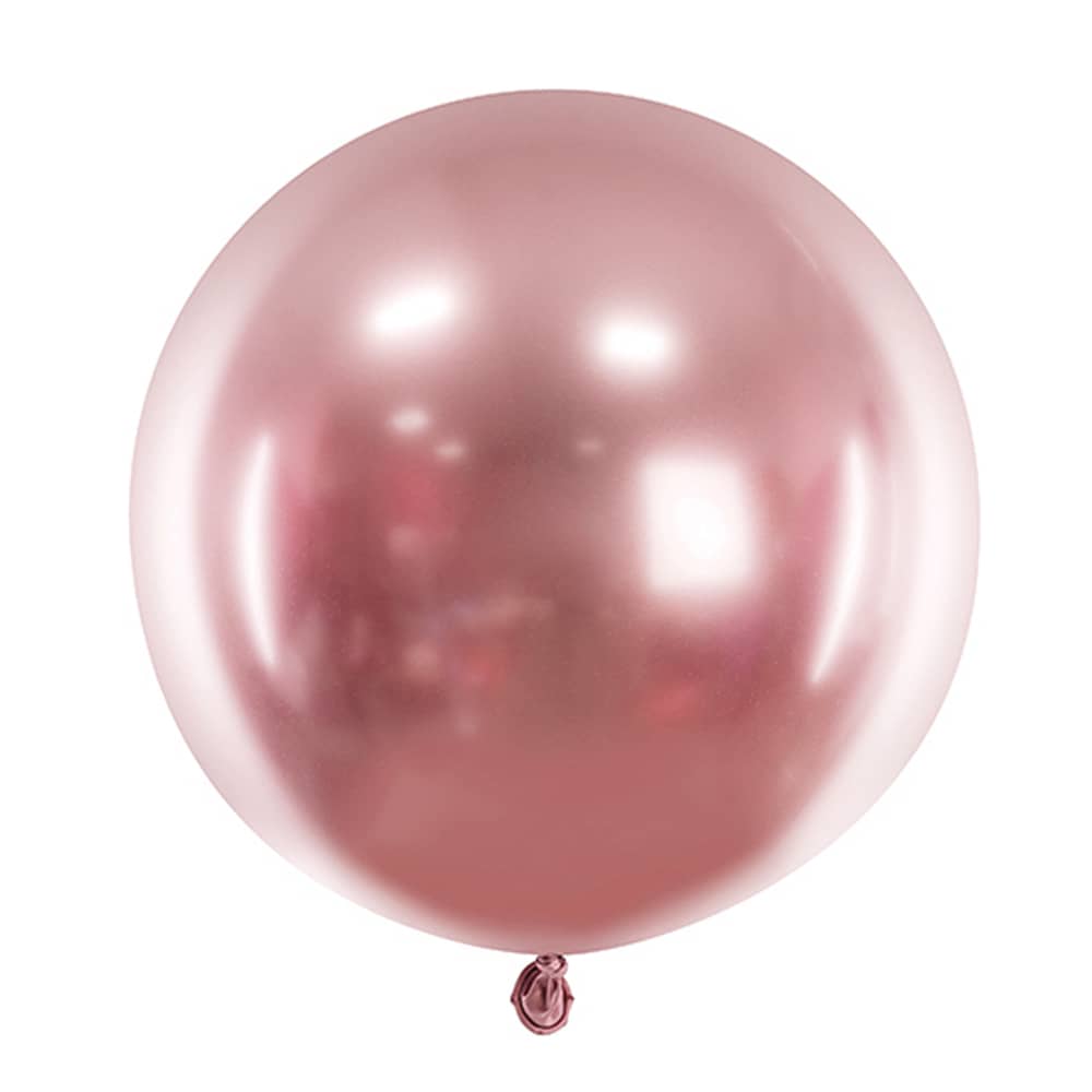 Reuzeballon Glossy Rose Goud - 60 cm