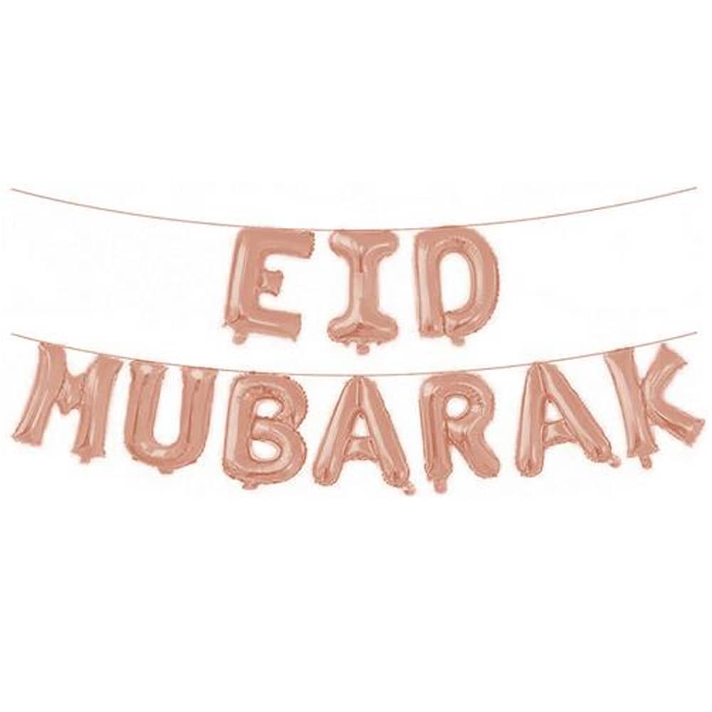 Folieballon Eid Mubarak - Rosé Goud