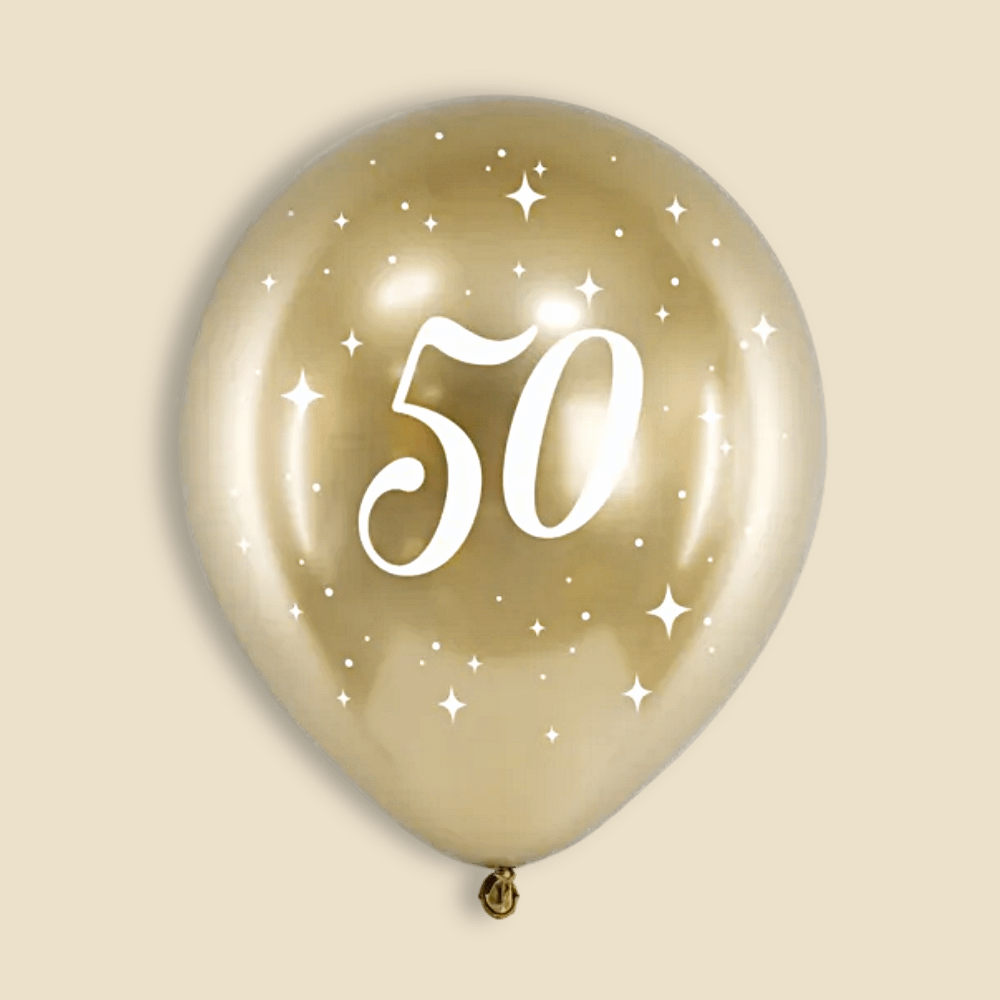 Gouden ballon voor een 50e verjaardag