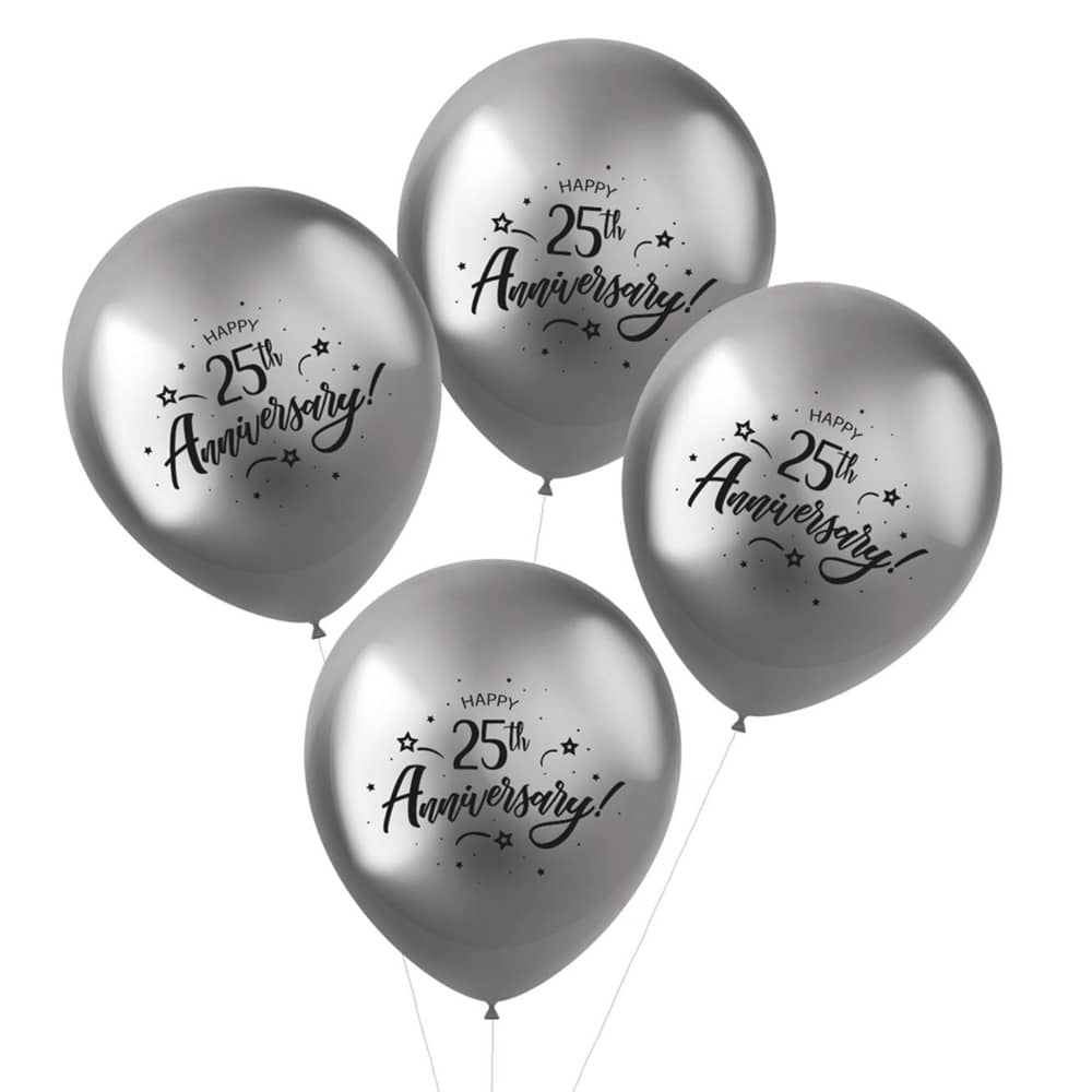 Ballonnen Set Shimmer 25th Anniversary - 4 stuks