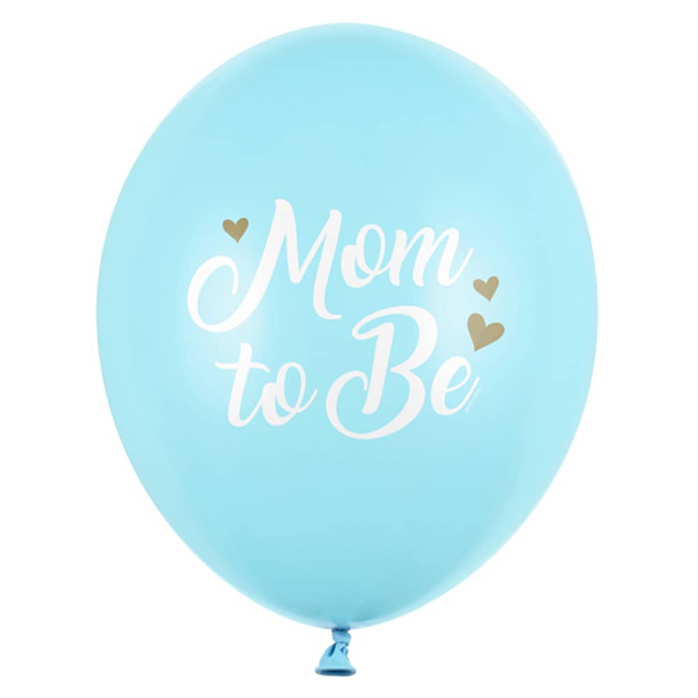 Ballonnen Mom to Be Blauw - 5 stuks