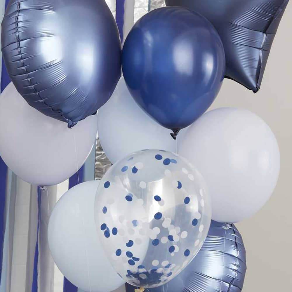 Ballonnen Mix met folie en latex in verschillende vormen