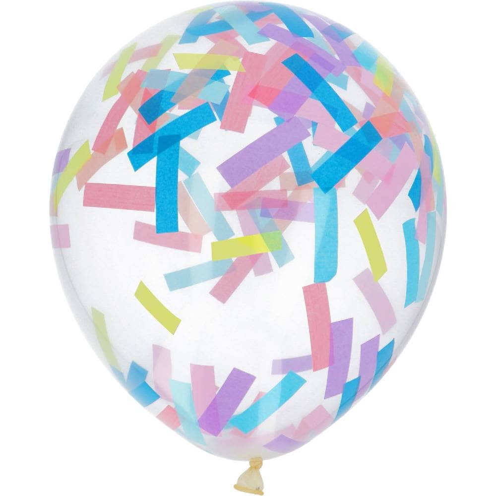 Confetti ballon met pastelkleurige confetti erin