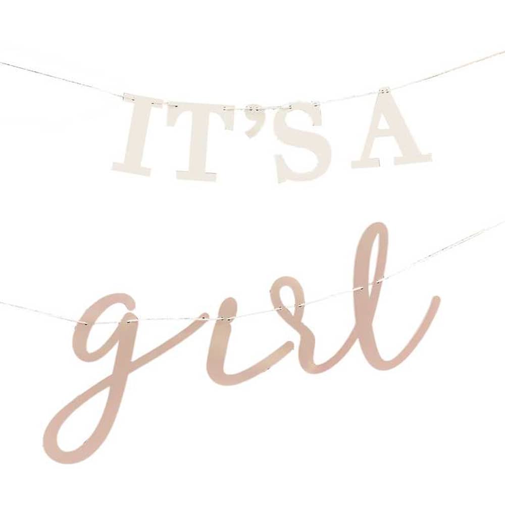 Letter banner met de tekst It's a Girl