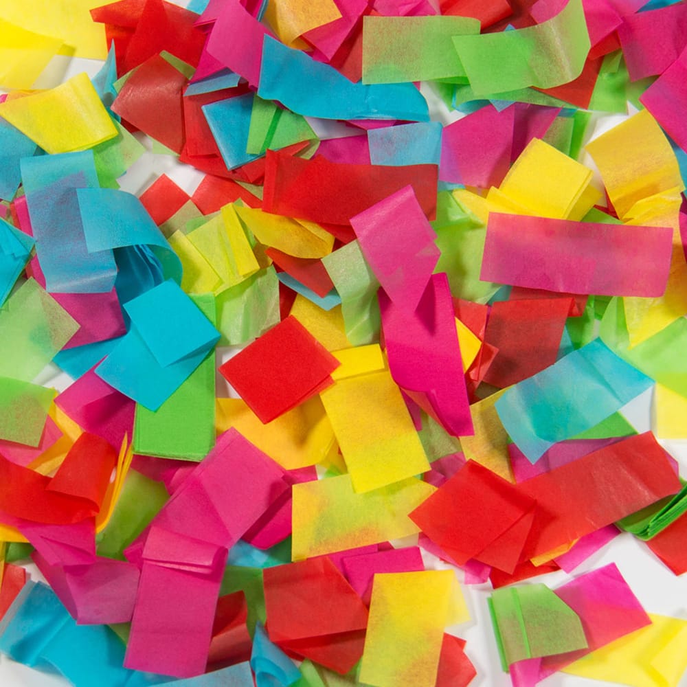 Stapel rechthoekige multicolor confetti