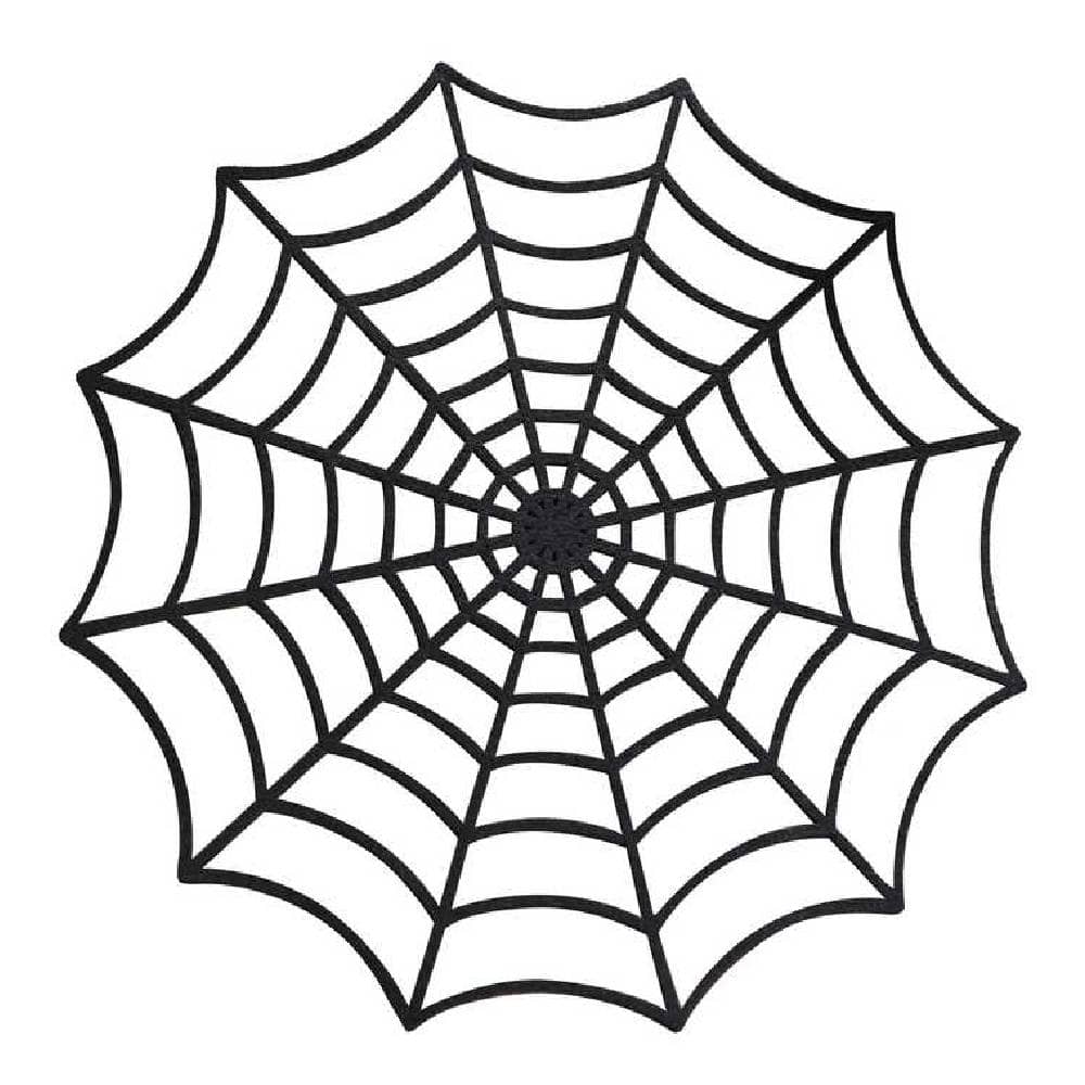 Placemat in de vorm van een spinnenweb