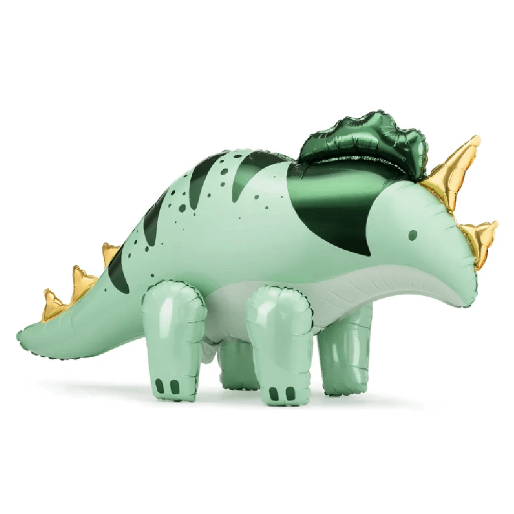 Groene triceratops folieballon