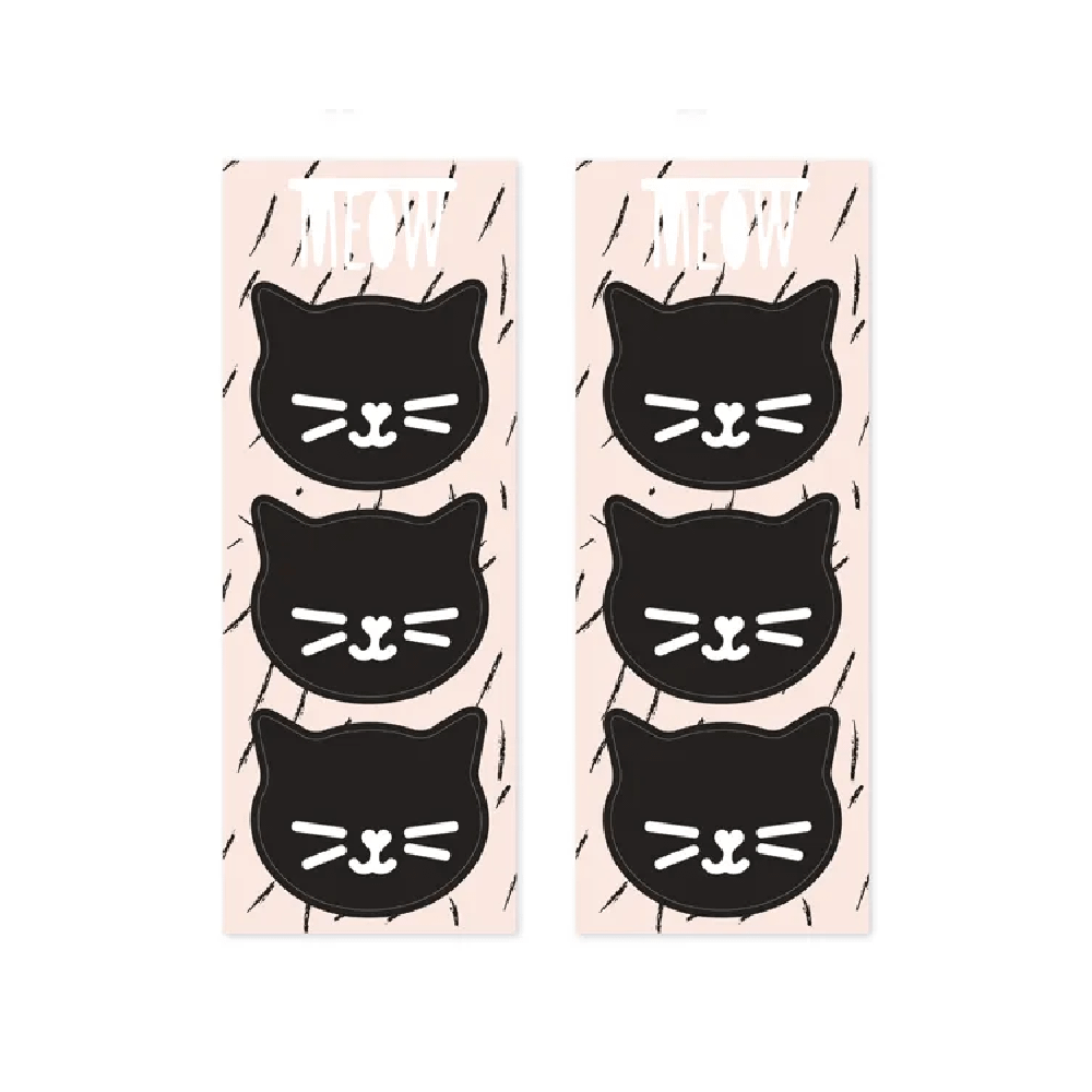 Stickervellen met zwarte kattenstickers