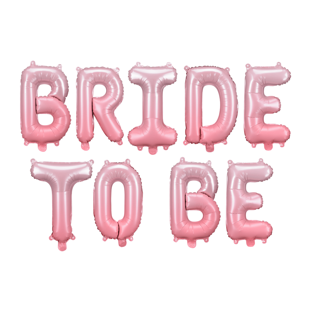 Roze folieballonnen bride to be
