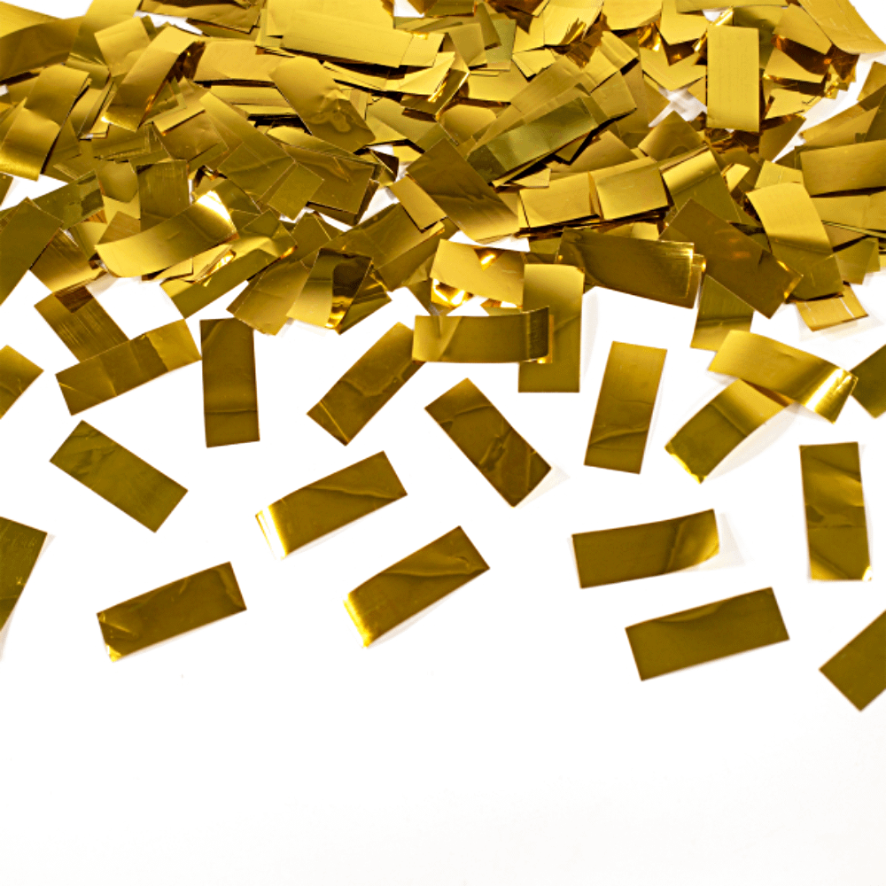 Gouden confetti rechthoek glinsterend