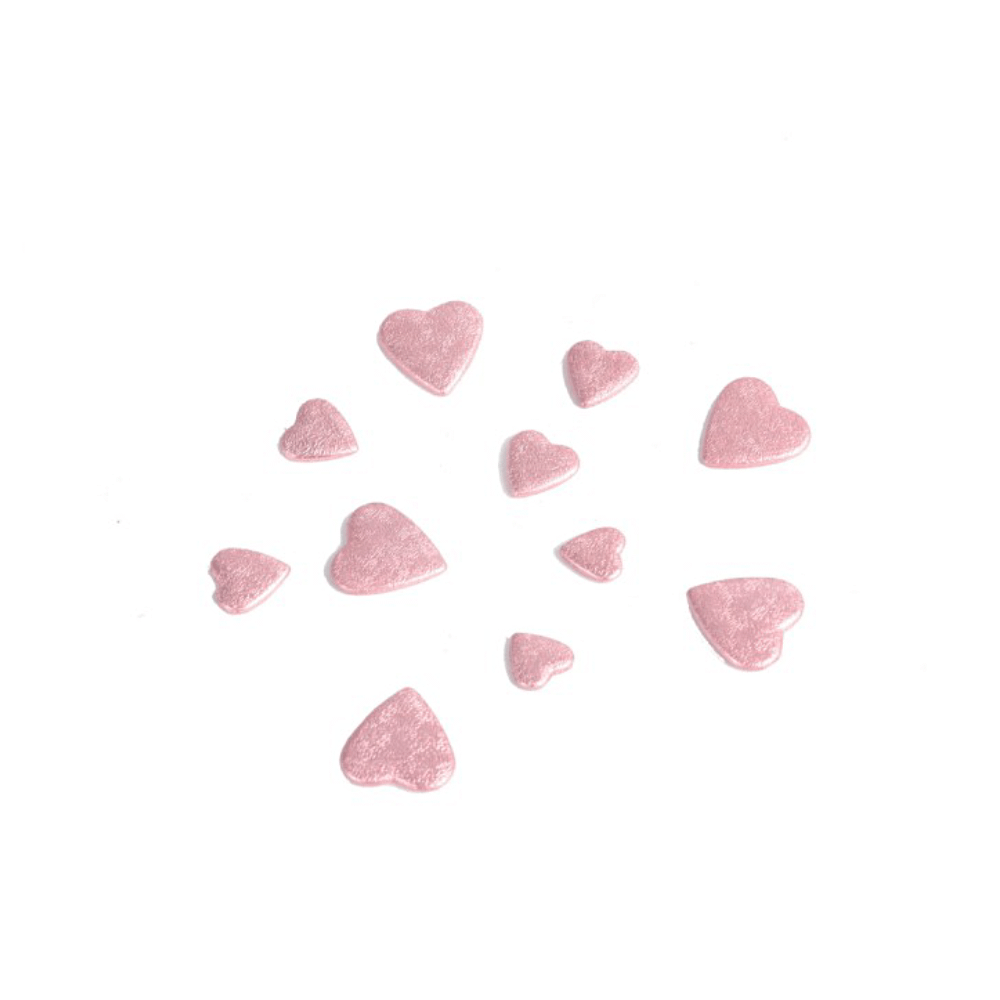 Roze hartjes confetti 3D