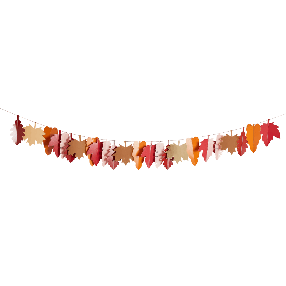 Slinger met herfstbladeren in het rood, oranje, goud en verschillende bruin tinten