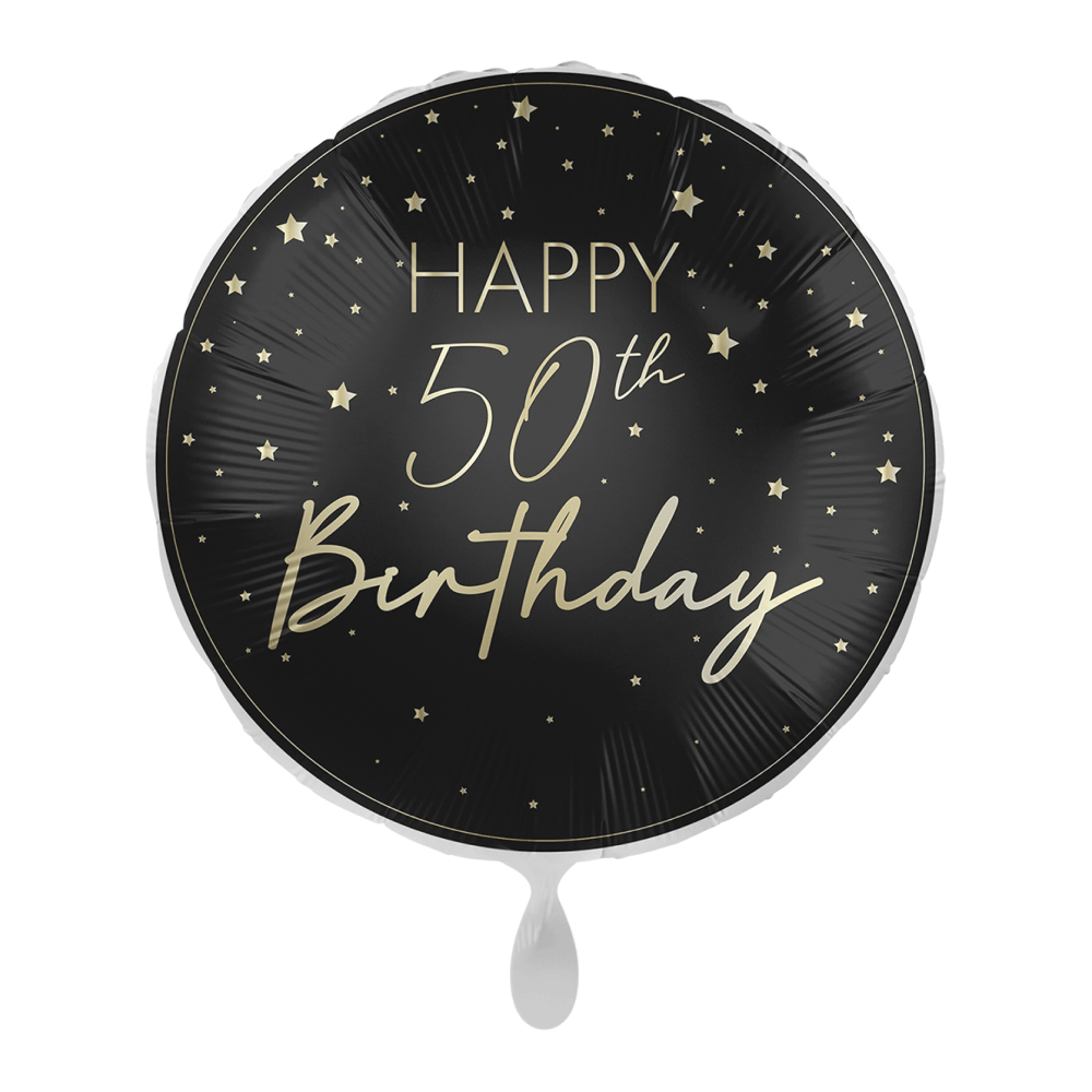gouden en zwarte ballon voor een 50ste verjaardag