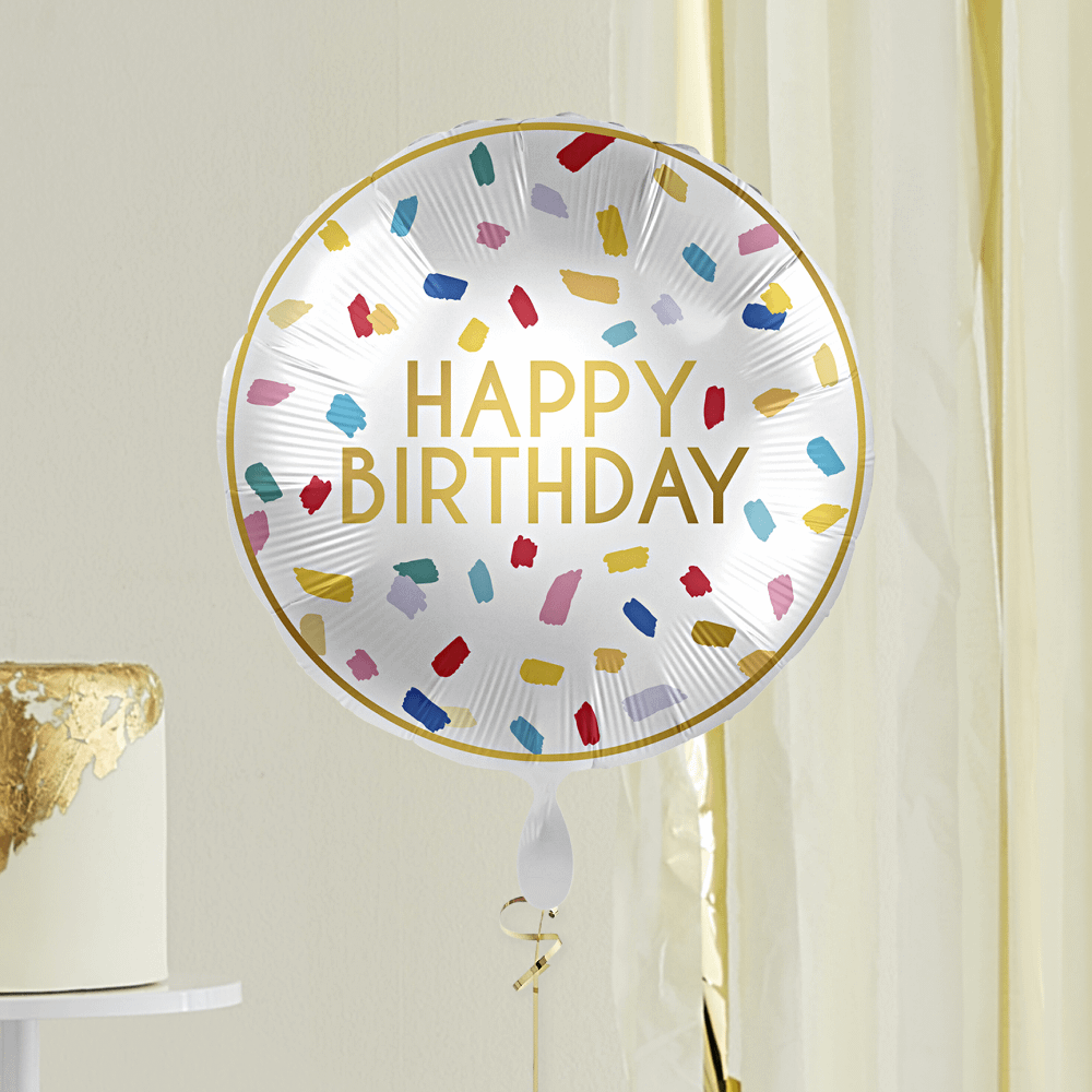 ronde folieballon happy birthday