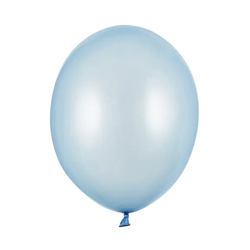 extra stevige ballonnen babyblauw met metallic effect