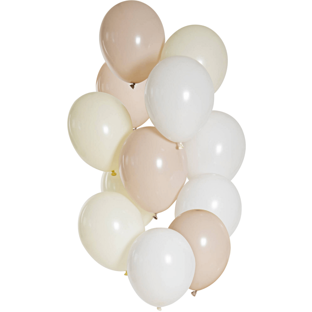 ballonnen set in het nude, beige en wit